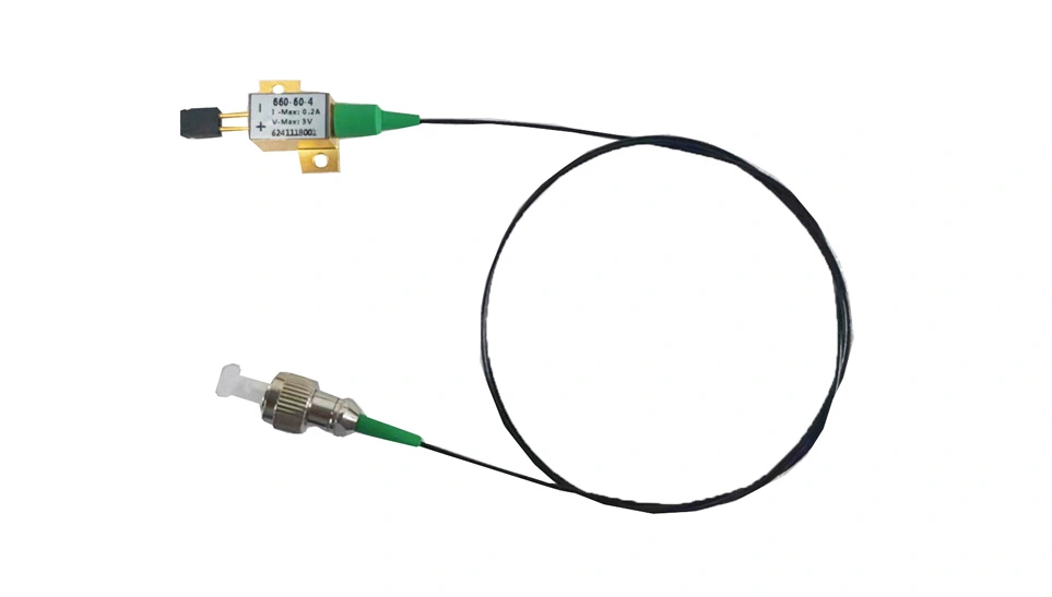 Diodo laser de 655nm 60mW acoplado a fibra SM